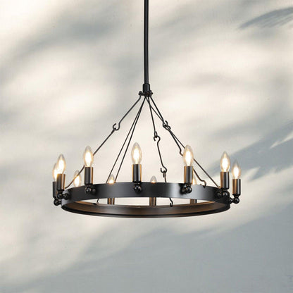 Damina Luxury Filament/Candelabra Vintage Round Chandelier