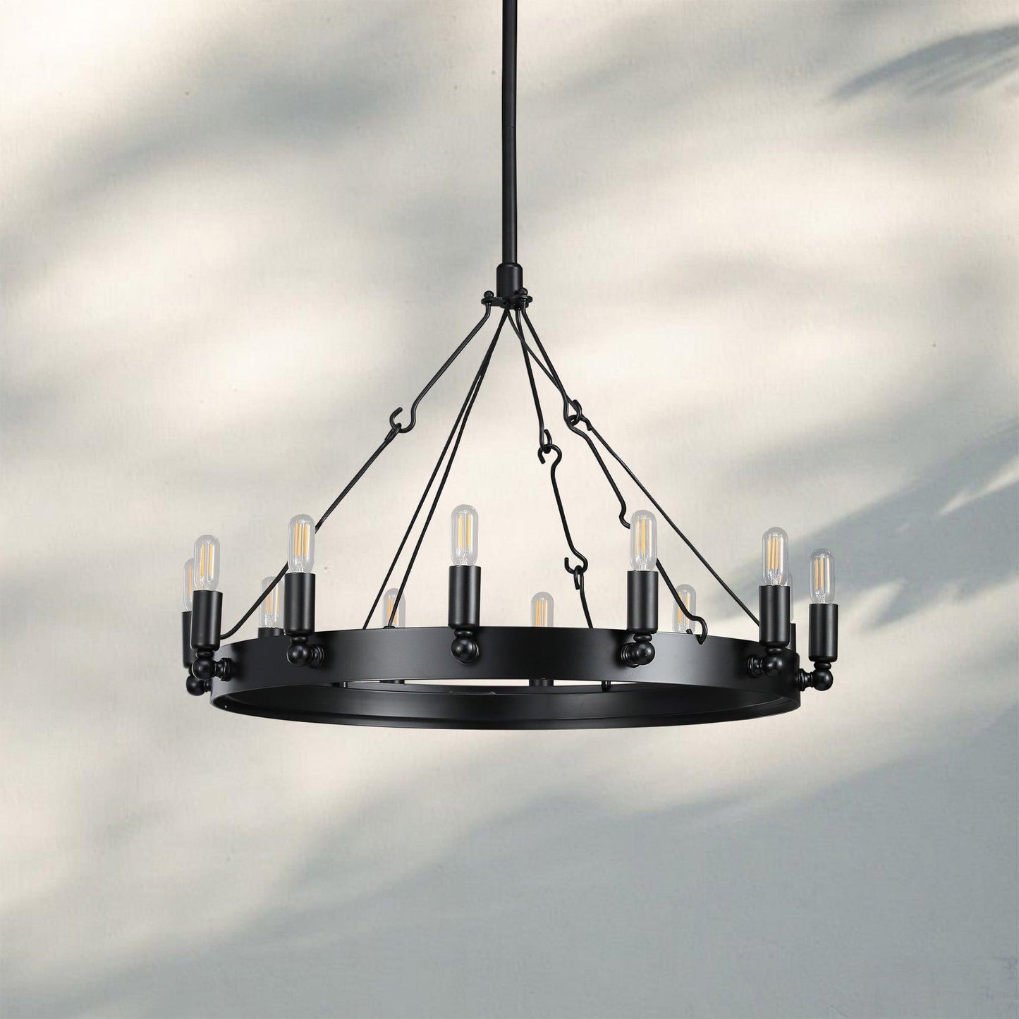 Damina Luxury Filament/Candelabra Vintage Round Chandelier