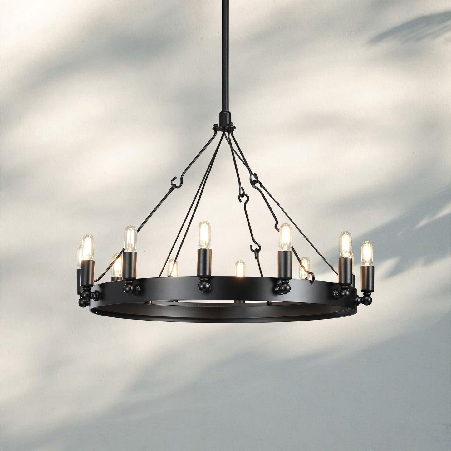 Damina Luxury Filament/Candelabra Vintage Round Chandelier