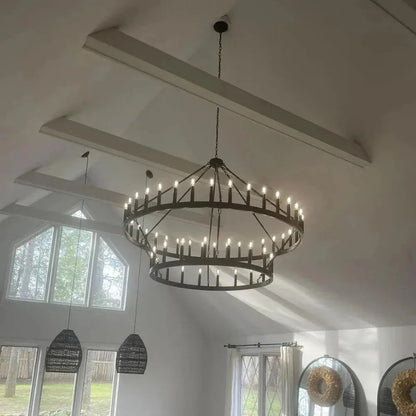 Damina Vintage 2-Tier Round Chandelier