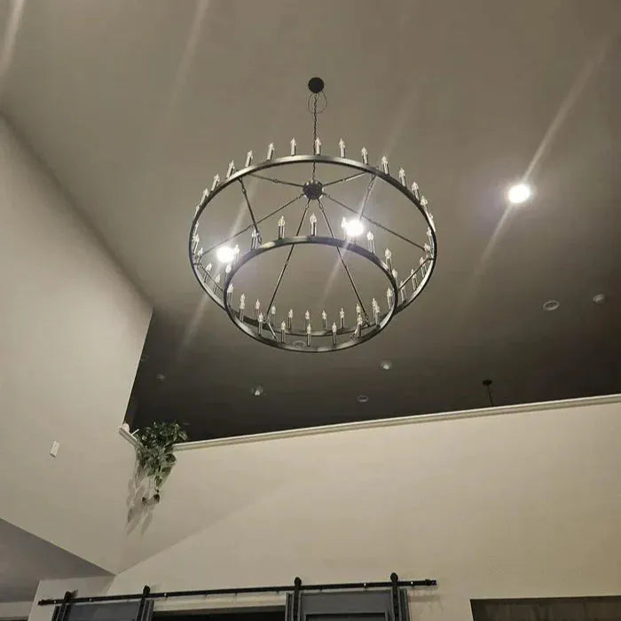 Damina Vintage 2-Tier Round Chandelier