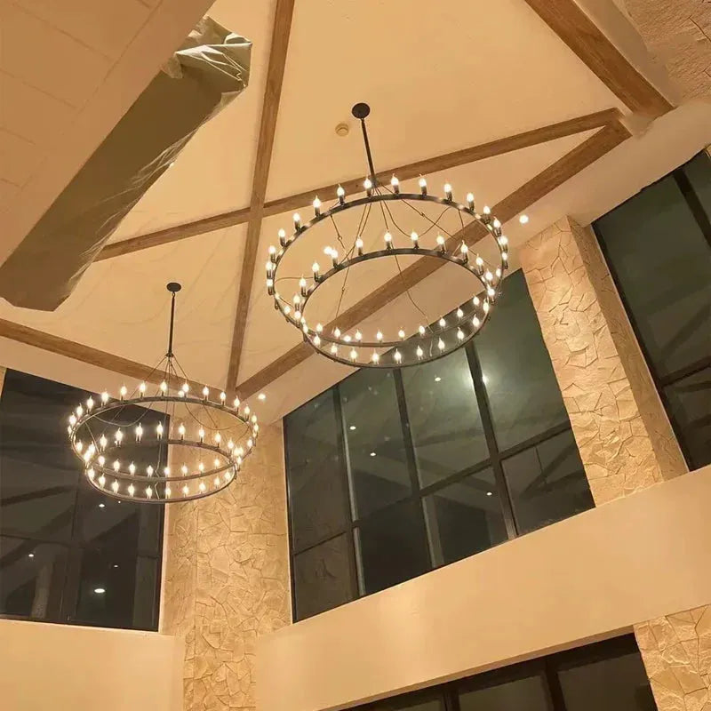 Damina Vintage 2-Tier Round Chandelier