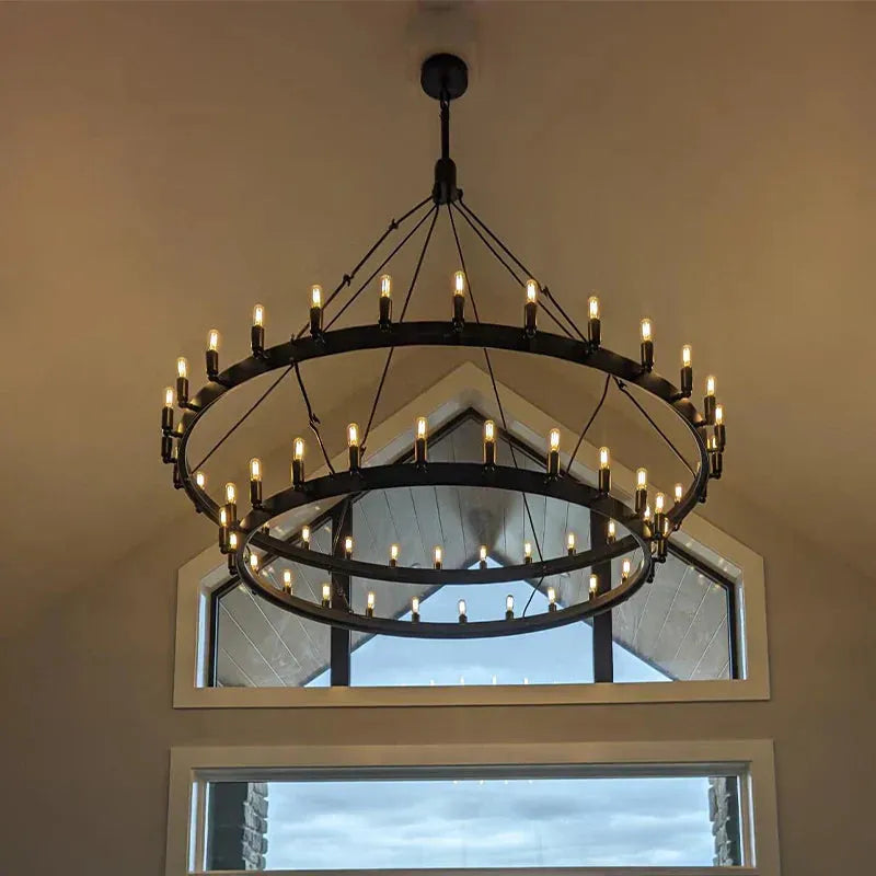 Damina Vintage 2-Tier Round Chandelier