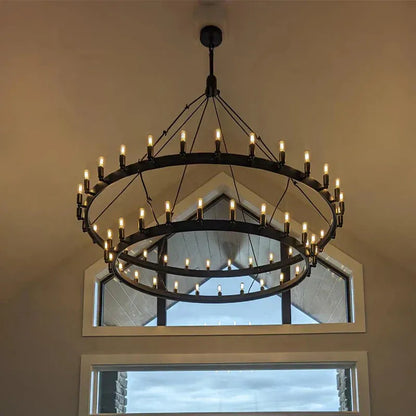 Damina Vintage 2-Tier Round Chandelier