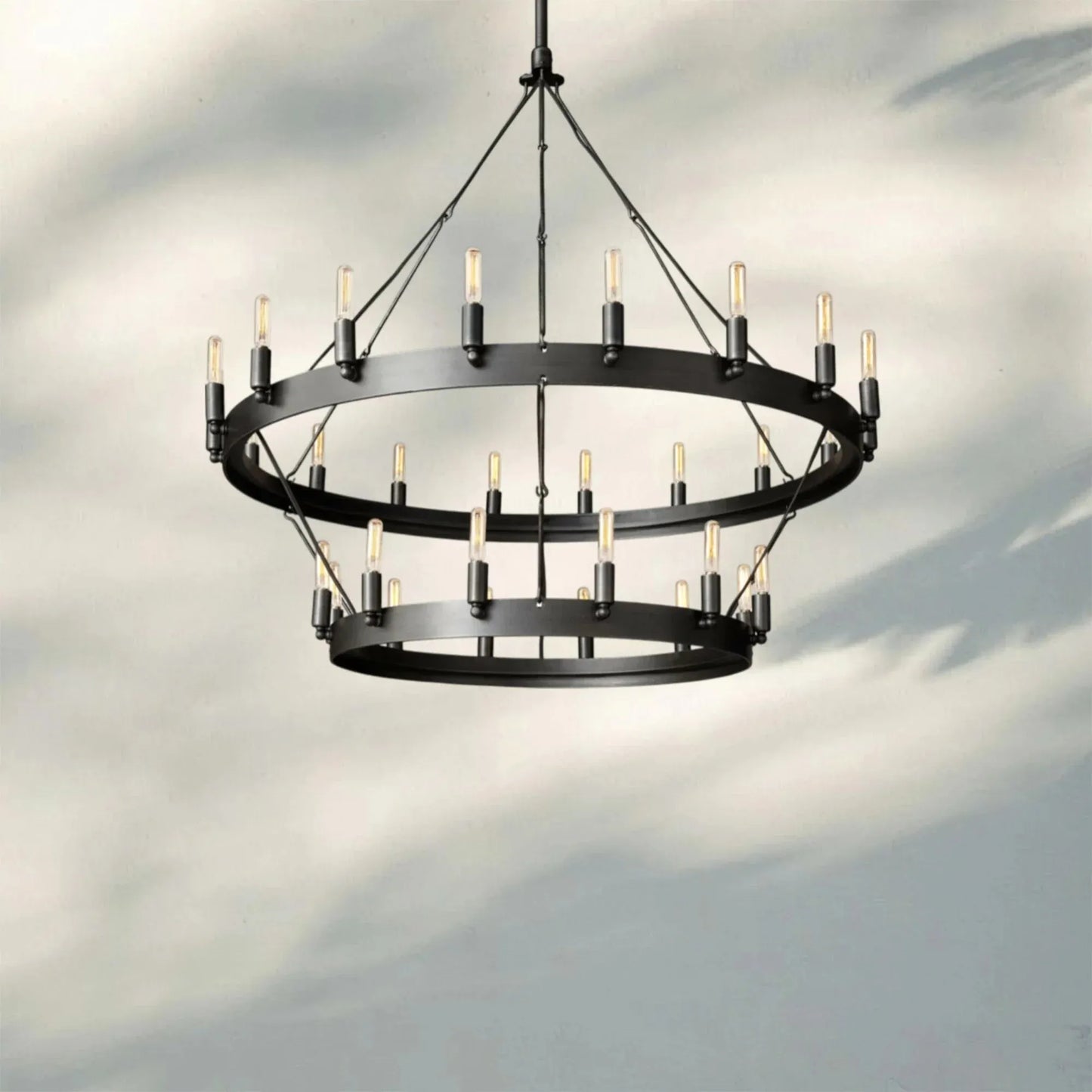 Damina Vintage 2-Tier Round Chandelier