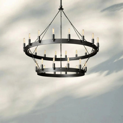 Damina Vintage 2-Tier Round Chandelier