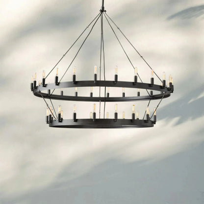 Damina Vintage 2-Tier Round Chandelier