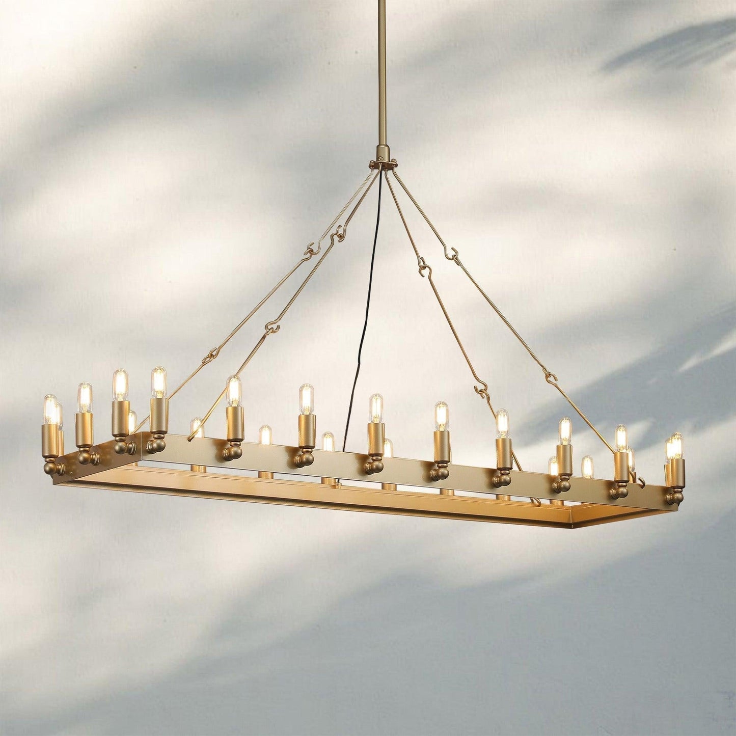 Damina Vintage Rectangle Chandelier 41’‘ 52’‘