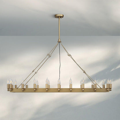 Damina Vintage Rectangle Chandelier 41’‘ 52’‘