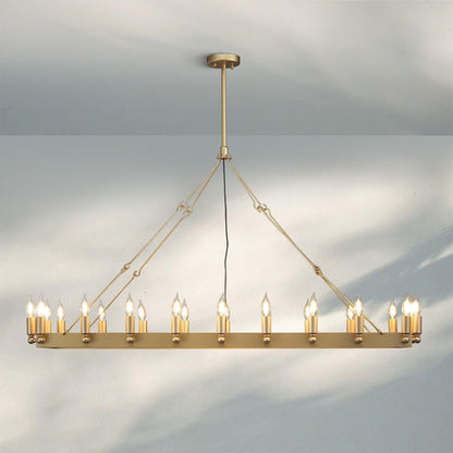 Damina Vintage Rectangle Chandelier 41’‘ 52’‘