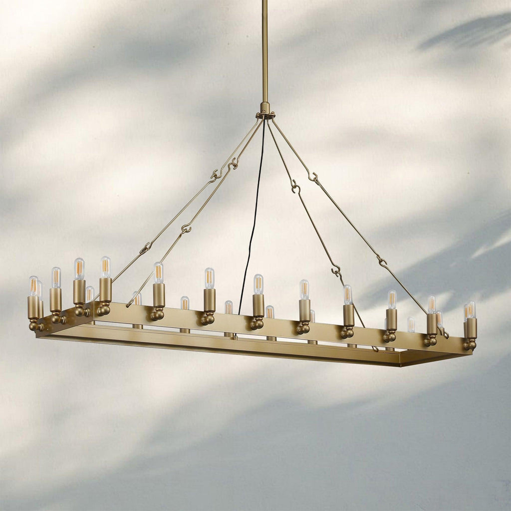 Damina Vintage Rectangle Chandelier 41’‘ 52’‘