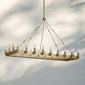 Damina Vintage Rectangle Chandelier 41’‘ 52’‘