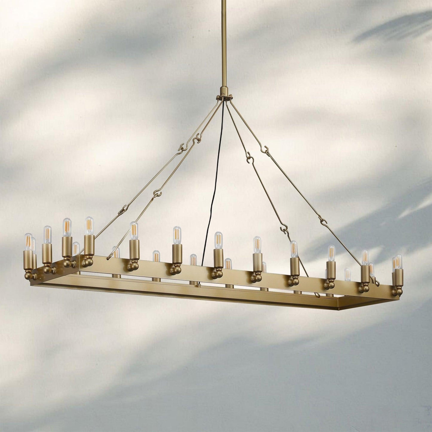 Damina Vintage Rectangle Chandelier 41’‘ 52’‘