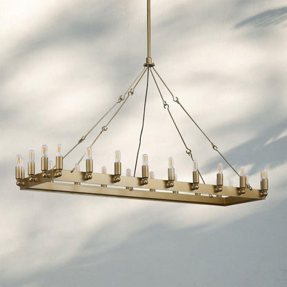 Damina Vintage Rectangle Chandelier 41’‘ 52’‘