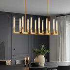 Pulse Candlestick Glass Linear Chandelier