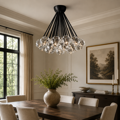 Beyle di Cristal Clear Glass Flushmount