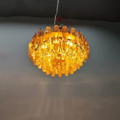 Kiaris Glass Round Flush Mount 17" 24‘’