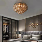Kiaris Glass Round Flush Mount 17" 24‘’