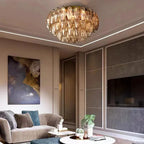 Kiaris Glass Round Flush Mount 17" 24‘’