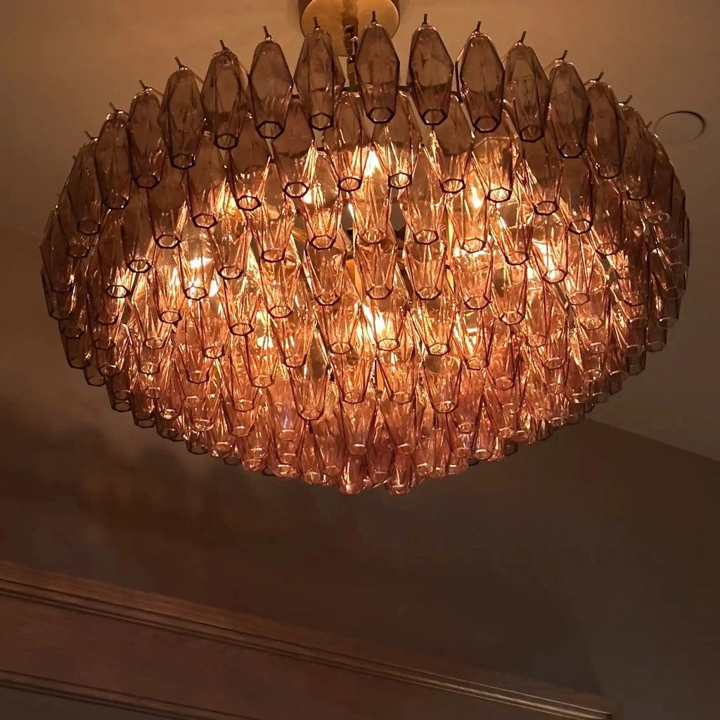 Kiaris Glass Tiered Round Chandelier 37‘’ 47‘’ 62‘’