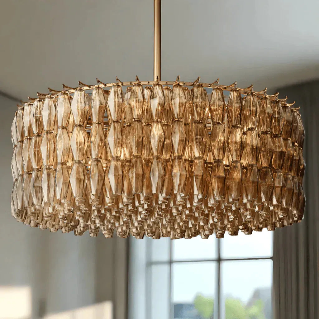Kiaris Modern Round Glass Chandelier 37'' 47'' 61''