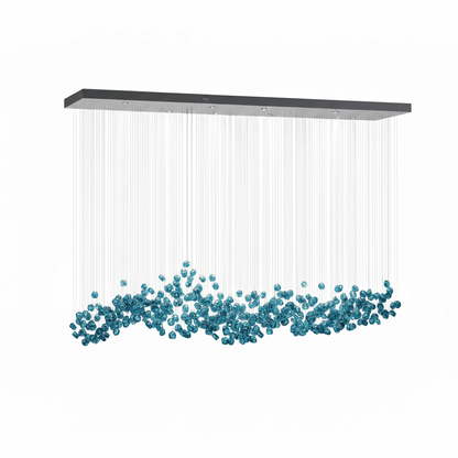 Crystal Stone Crystal Spiral Chandelier