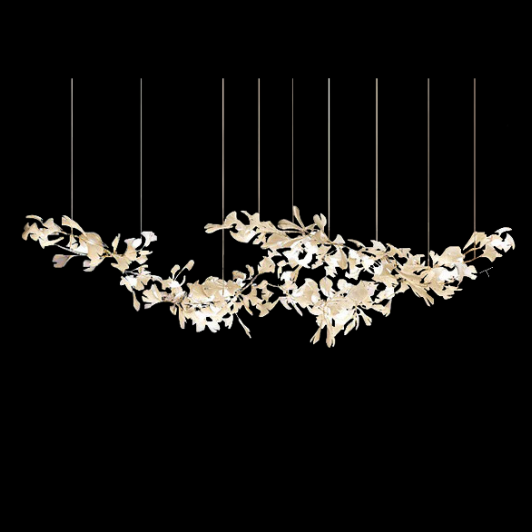 Extra Large Ceramic White Flower Chandelier