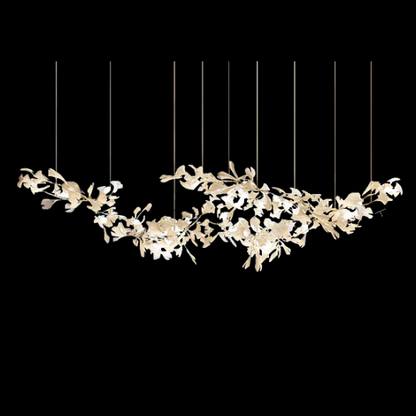 Extra Large Ceramic White Flower Chandelier