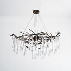 Dawn Teardrop Branch Brass Round Chandelier