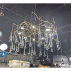 Dawn Teardrop Branch Brass Round Chandelier