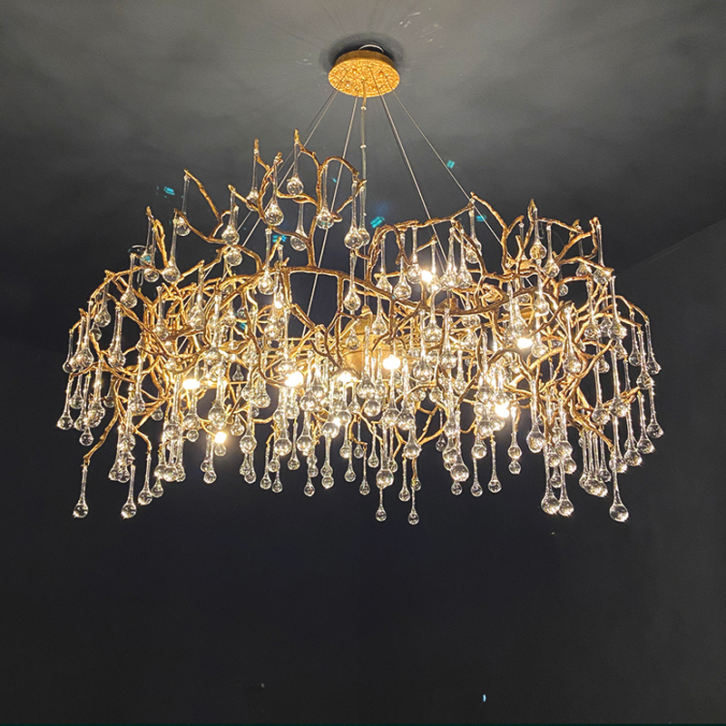 Avis Crystal Rain Branch Chandelier
