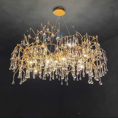 Avis Crystal Rain Branch Chandelier