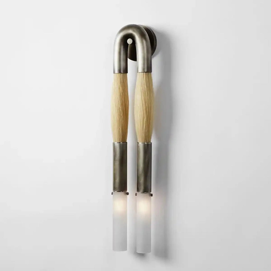 Double Head Antonia Horsehair Sconce