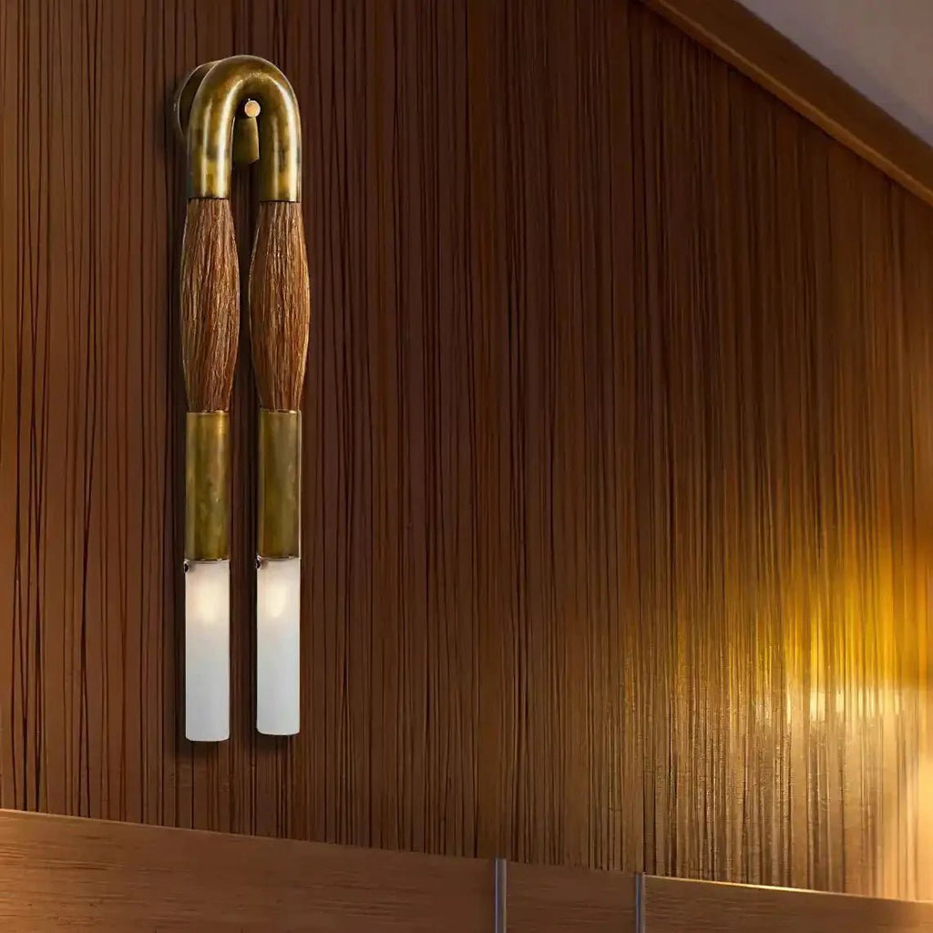 Double Head Antonia Horsehair Sconce