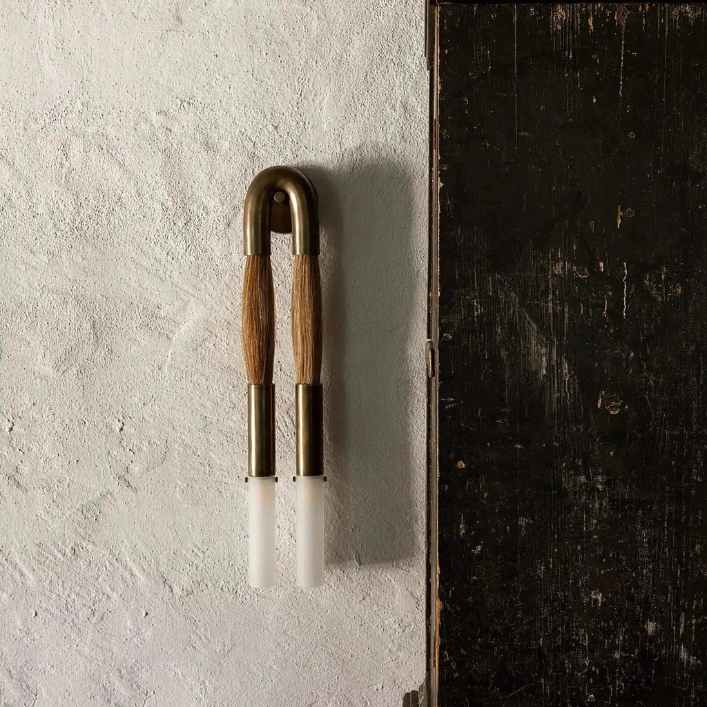 Double Head Antonia Horsehair Sconce