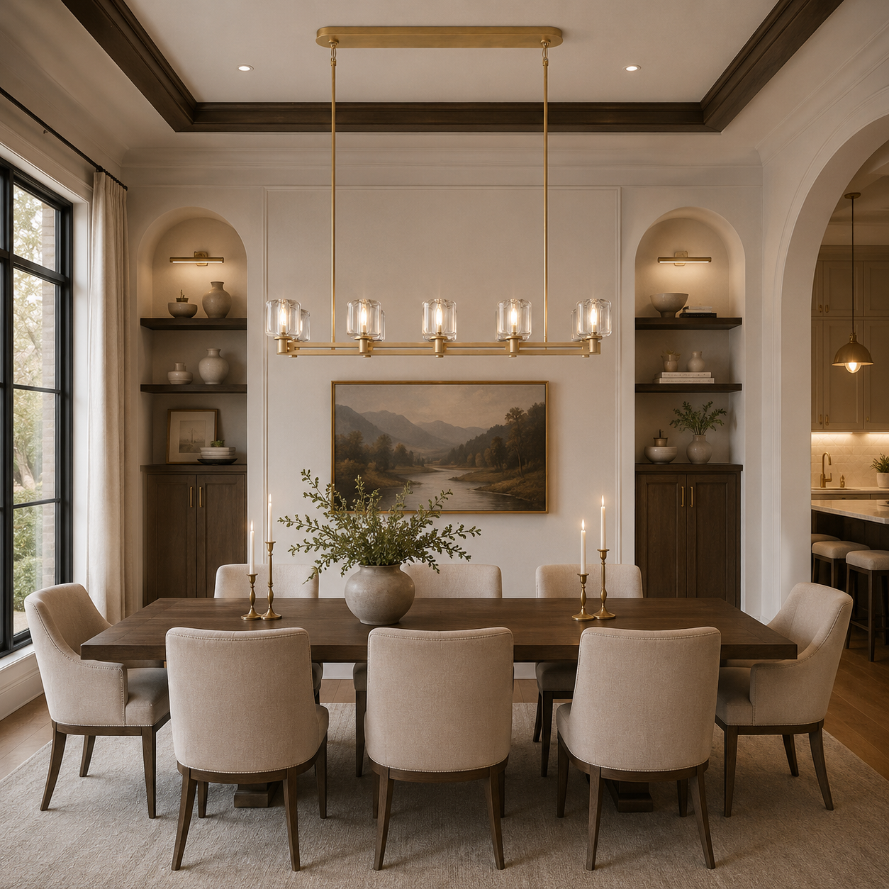 Demored Double Linear Chandelier