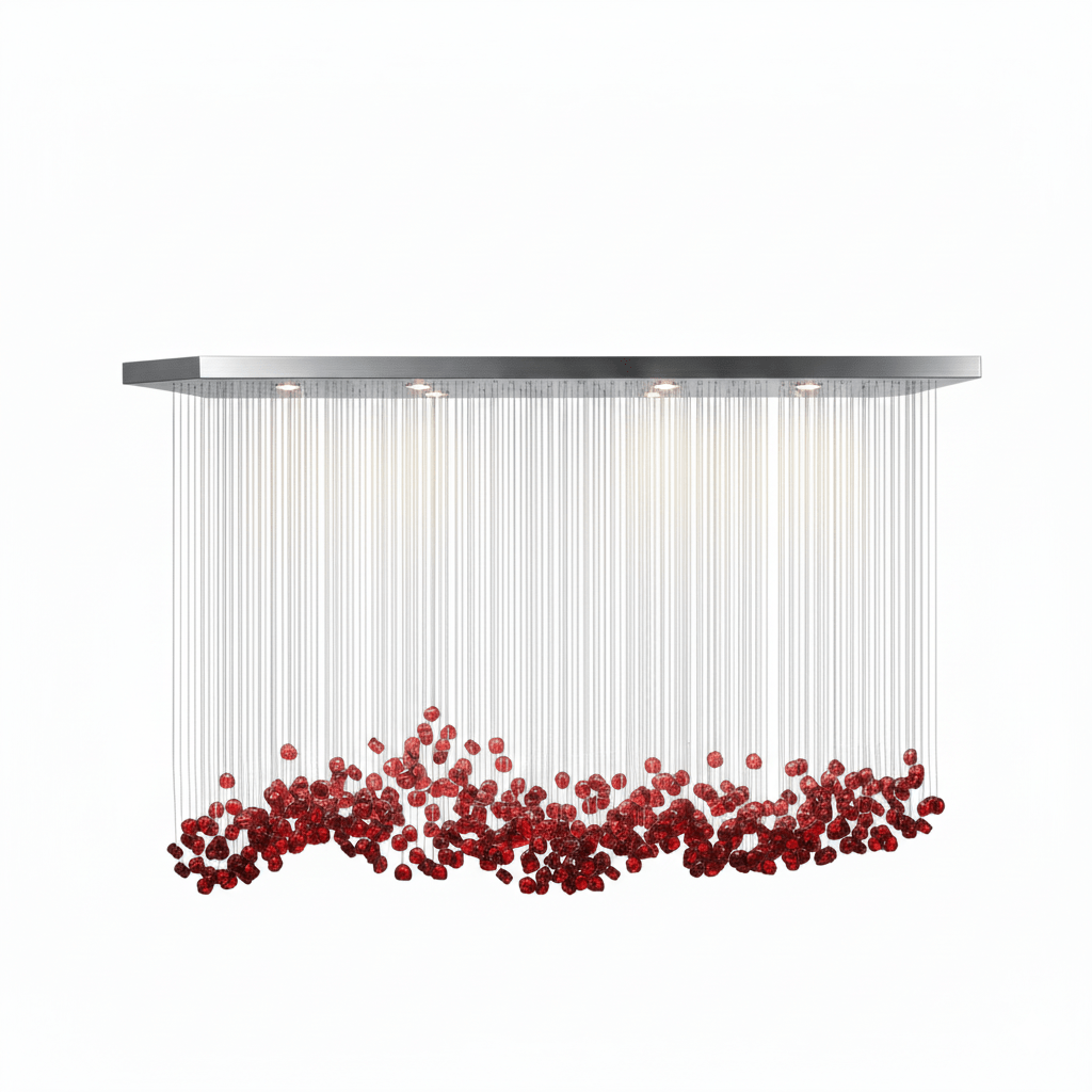 Crystal Stone Crystal Spiral Chandelier