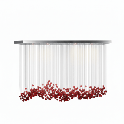 Crystal Stone Crystal Spiral Chandelier