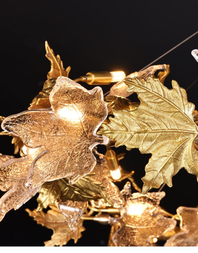 TLL Branch Maple Leaf Crystal Chandelier