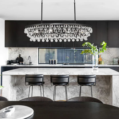 Eamon Glass Oval Chandelier 42.75''W