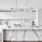 Eamon Glass Oval Chandelier 42.75''W