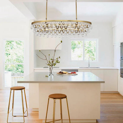 Eamon Glass Oval Chandelier 42.75''W