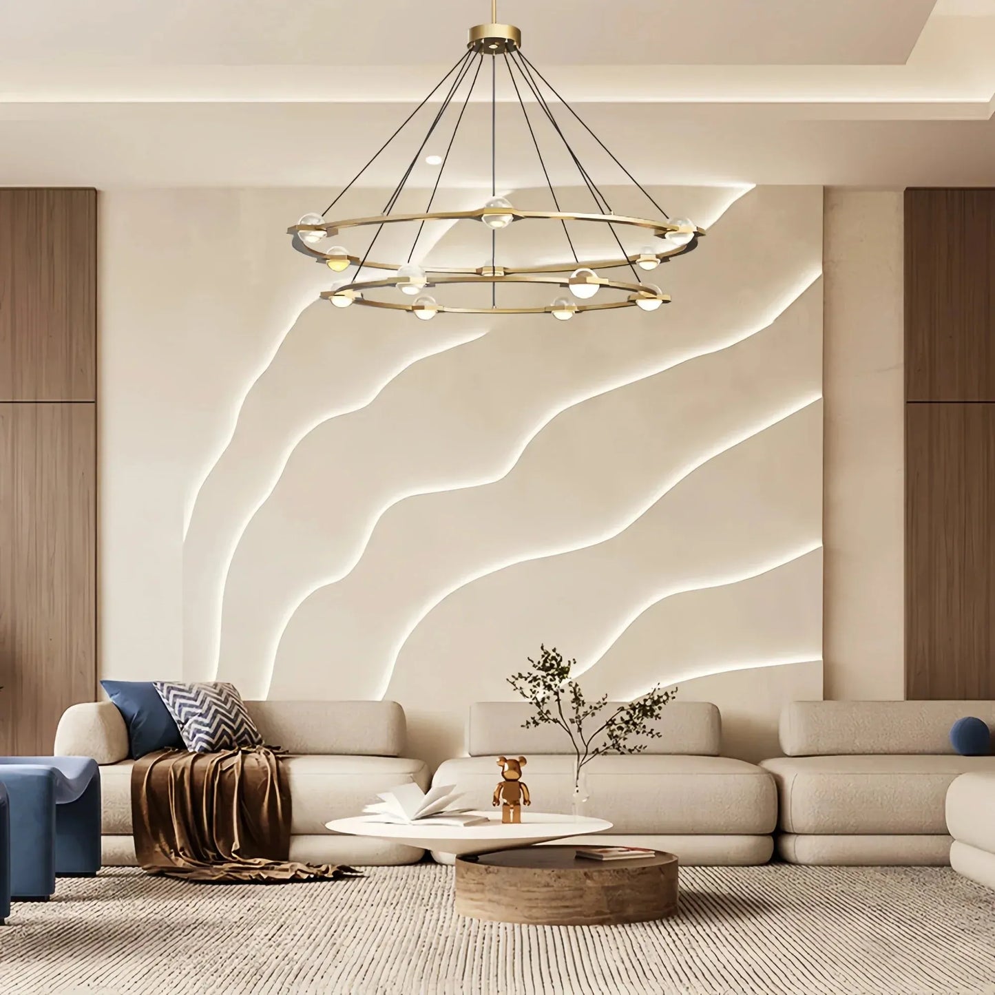 Planet 2-Tier Round Chandelier 48" 60"
