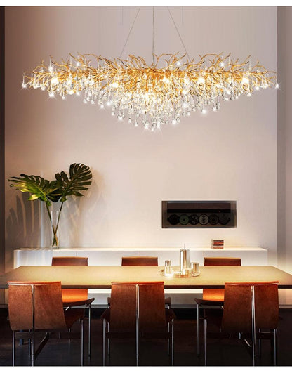 TLL Teardrop Branch Tree Crystal Chandelier