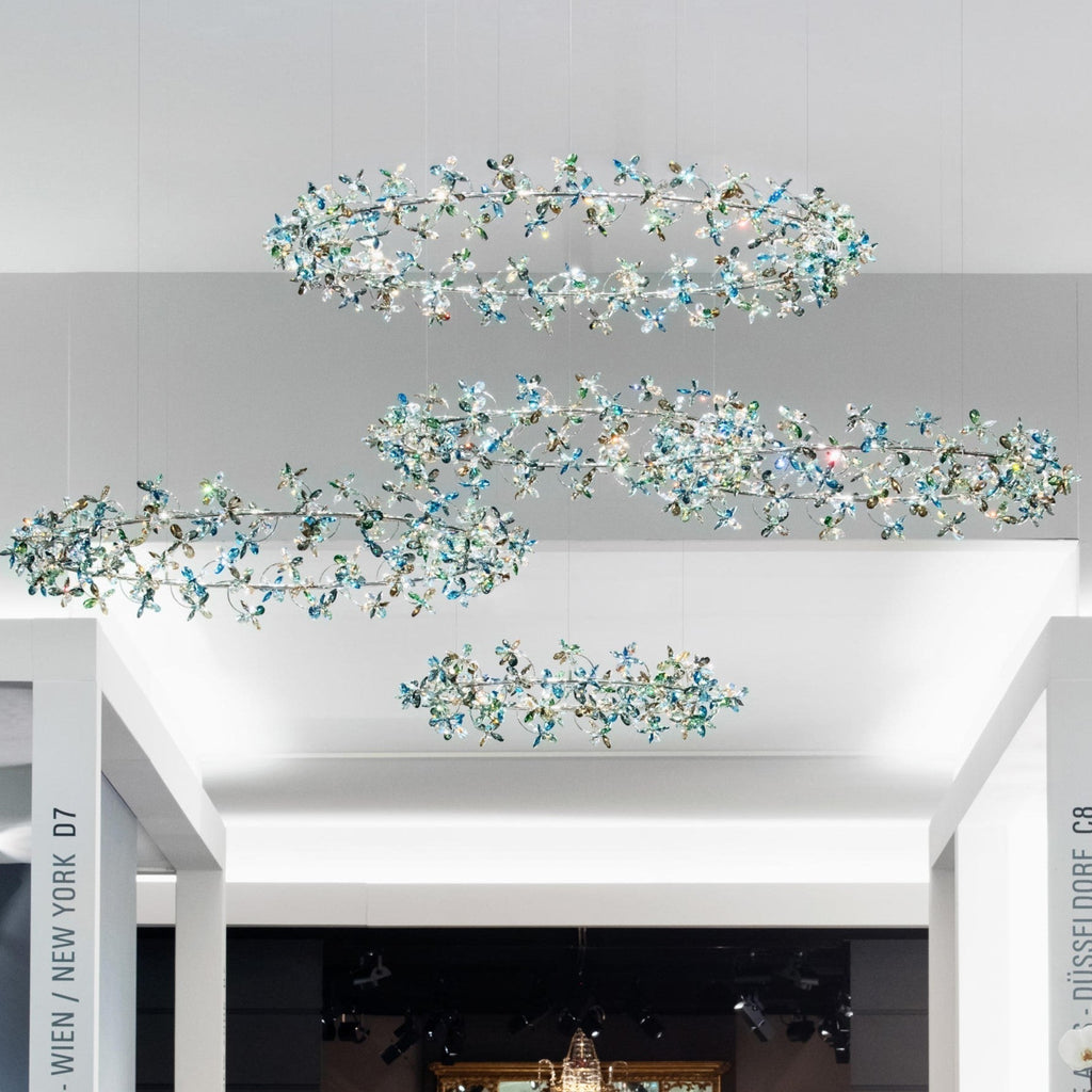Modern Design Crystal Chandelier with Floral Crown Shape