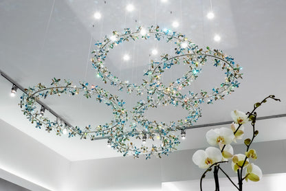 Modern Design Crystal Chandelier with Floral Crown Shape