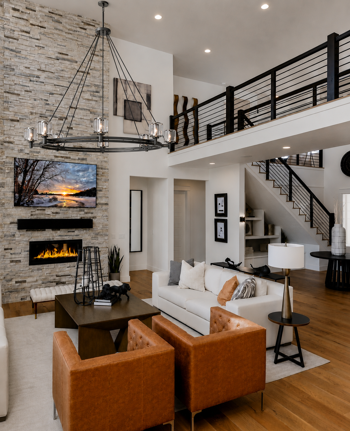 Demored Round Chandelier
