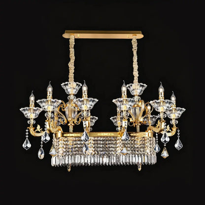 Eternal Baroque Revival Chandelier Series with Diamond-Inspired Crystal-Studded Light Arms