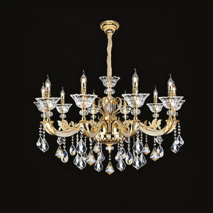 Eternal Baroque Revival Chandelier Series with Diamond-Inspired Crystal-Studded Light Arms