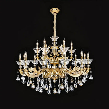 Eternal Baroque Revival Chandelier Series with Diamond-Inspired Crystal-Studded Light Arms
